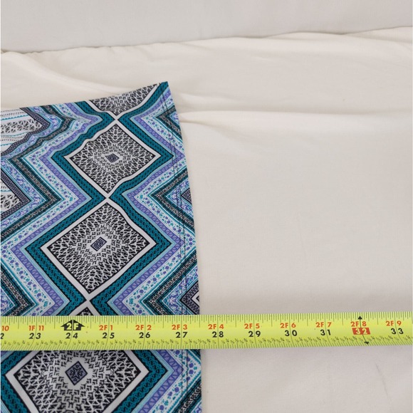 AB Studio Shirt Womens Small Tank Top Multicolored Contrast Striped Southwestern - Picture 6 of 7